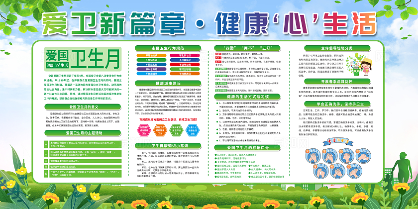2025爱国卫生月宣传栏全国爱国卫生月