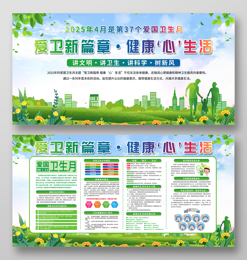 2025爱国卫生月宣传栏全国爱国卫生月