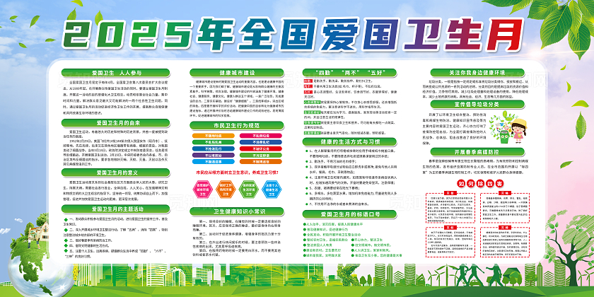 2025年全国爱国卫生月宣传栏