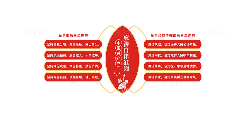 廉洁自律准则廉洁文化墙形象墙