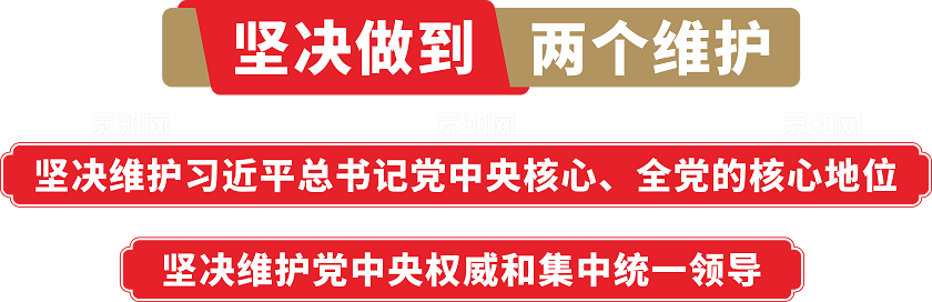 红色大气坚决做到两个维护党建主题文化墙