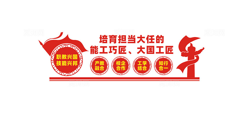 职业学校文化墙形象墙宣传标语