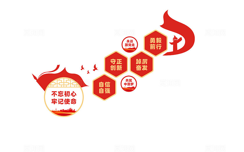 党建楼梯文化墙宣传标语