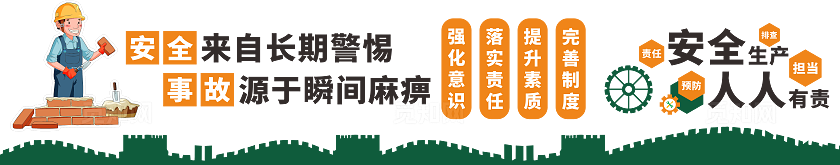 绿色大气安全生产文化墙设计