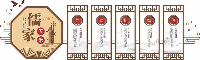 儒家五常文化墙