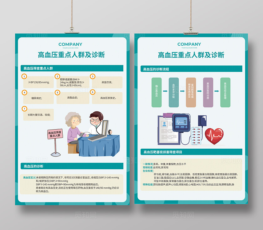 绿色简约医院宣传海报