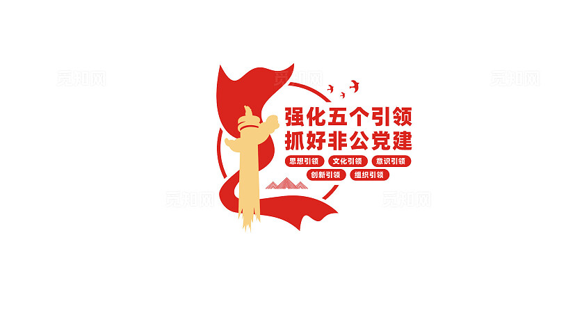 五个引领党建引领非公企业党建文化墙标语