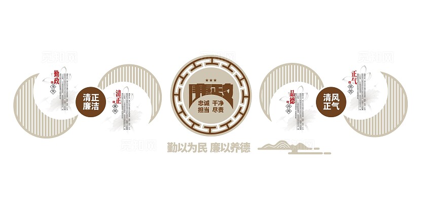 中国风廉政文化形象廉政文化墙党建文化墙