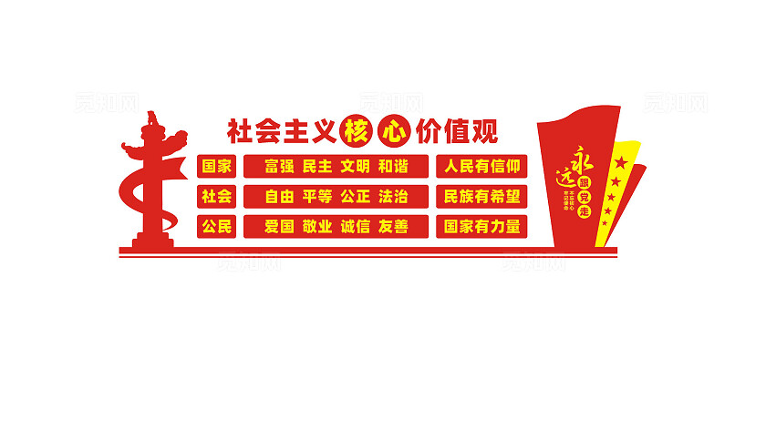 社会主义核心价值党建文化墙标语