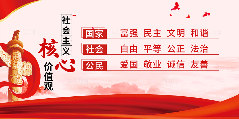 社会主义核心价值观党建展板