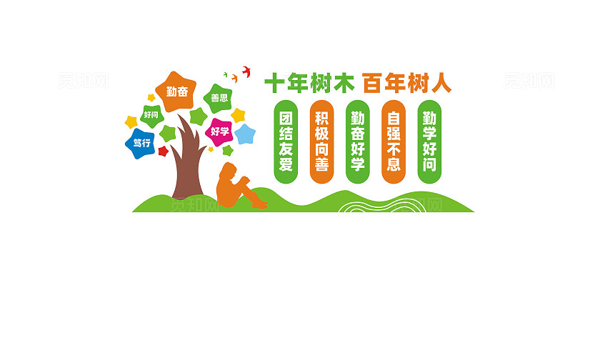 校园学校文化墙宣传标语