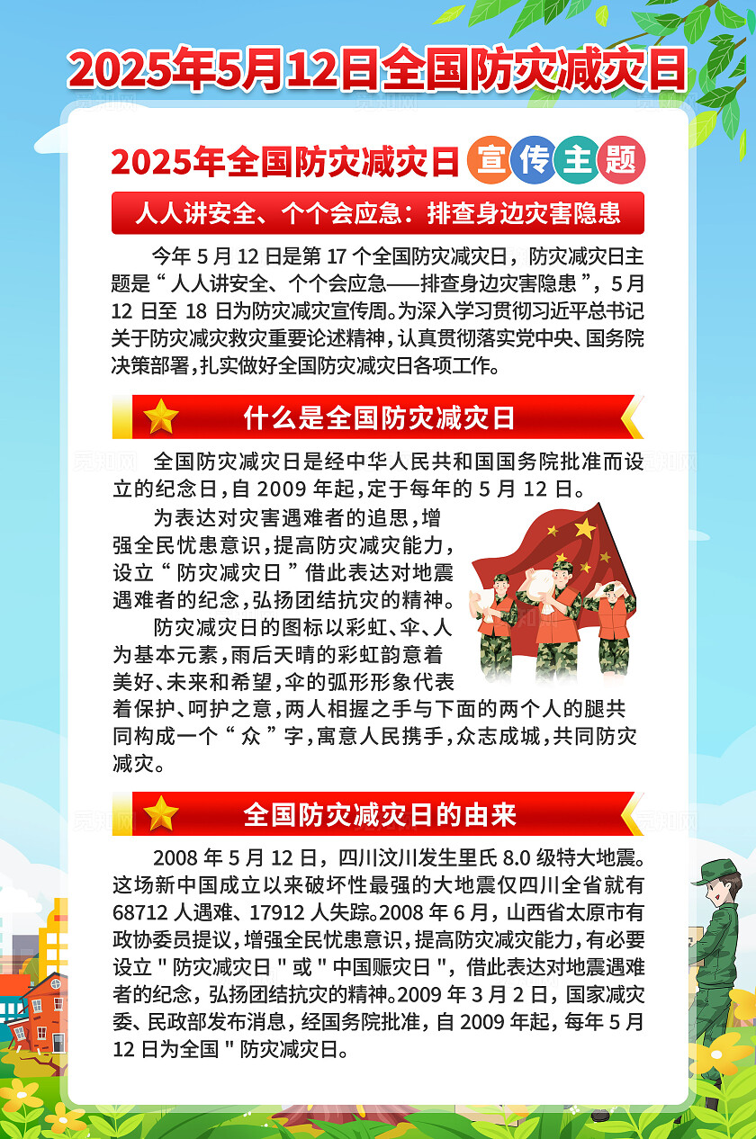 2025年全国防灾减灾日海报