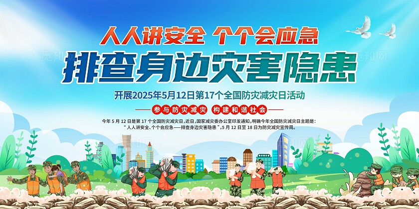 2025年全国防灾减灾日展板