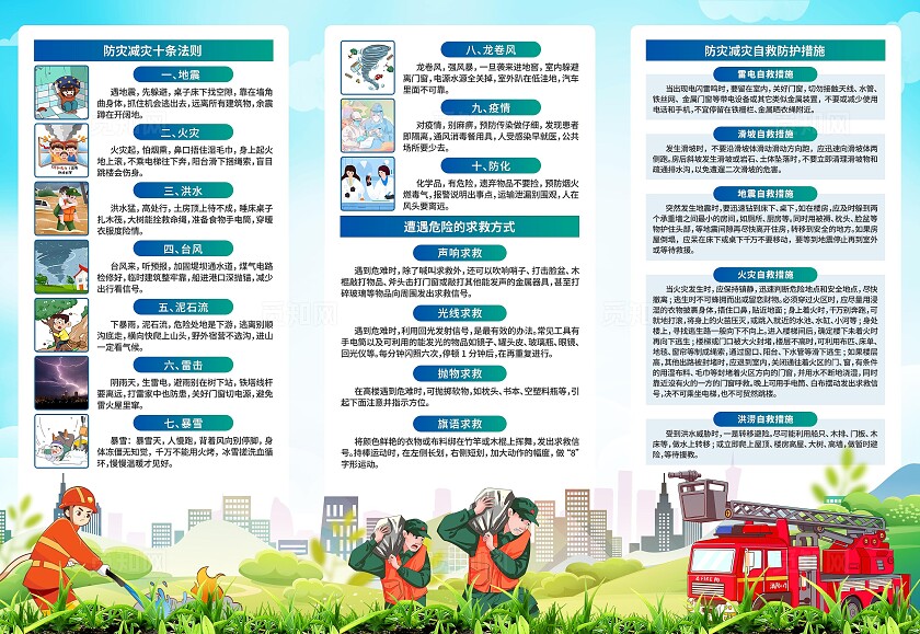 全国防灾减灾日三折页