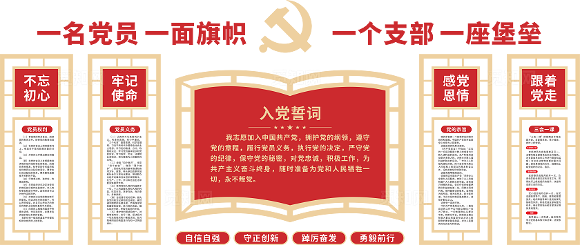 入党誓词文化墙