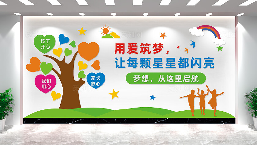 幼儿园文化墙形象墙宣传标语