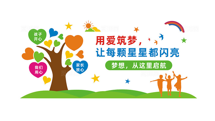 幼儿园文化墙形象墙宣传标语