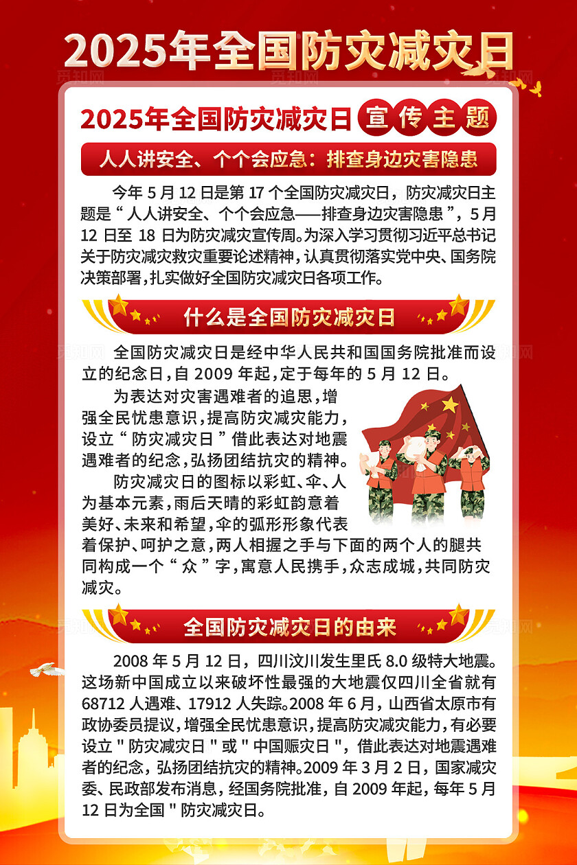 全国防灾减灾日海报