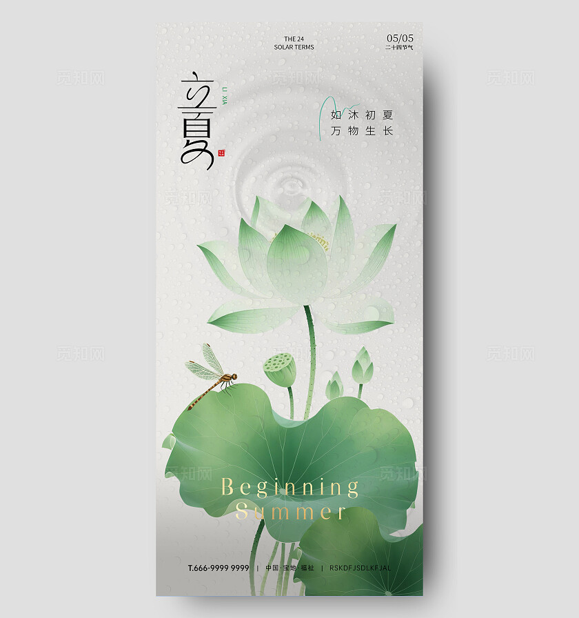 立夏节气海报