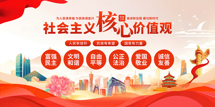 核心价值观展板