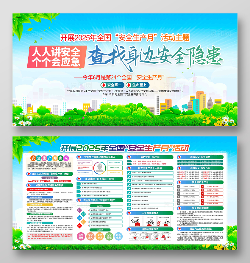 开展2025年全国安全生产月活动主题安全生产月展板