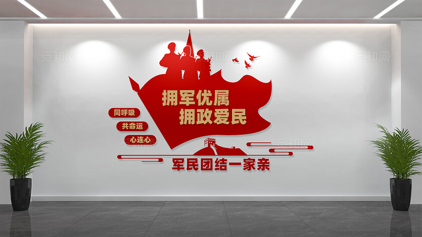 拥军优属拥政爱民双拥文化墙