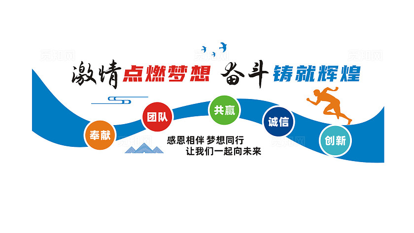 公司企业奋斗励志标语文化墙