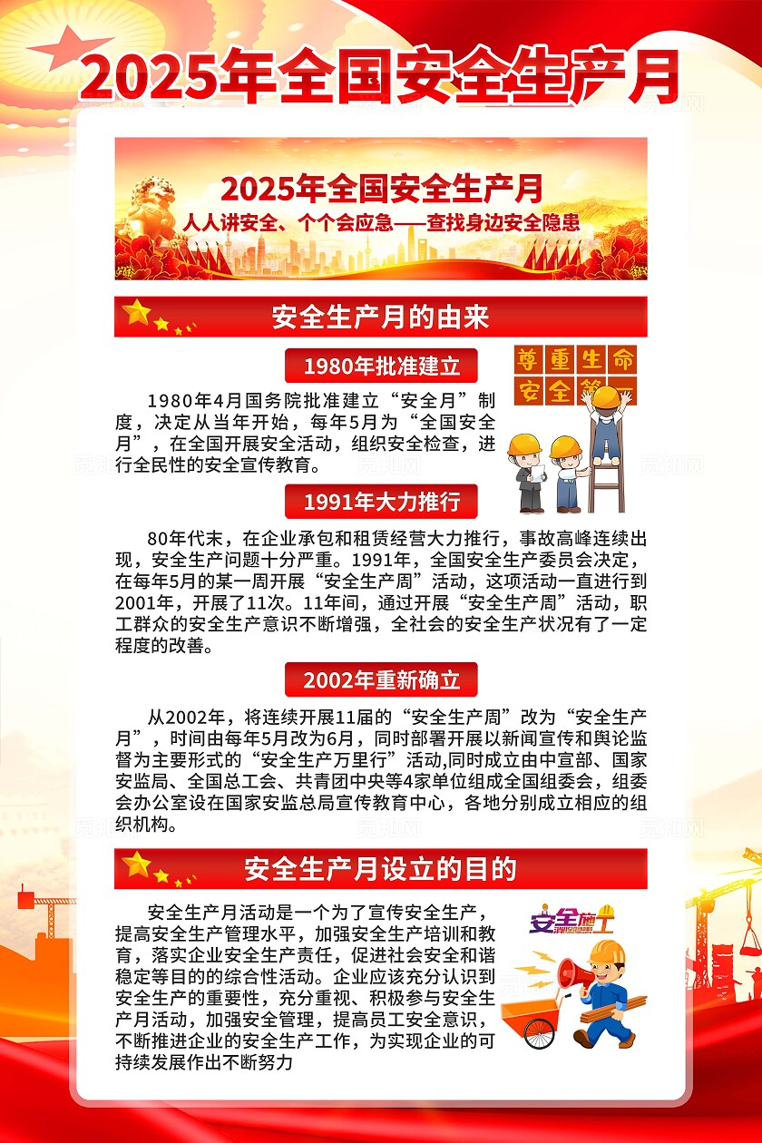 2025年安全生产月海报