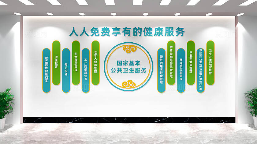 医院基本公共卫生服务文化墙标语