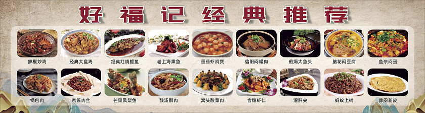 餐饮菜品菜单灯箱