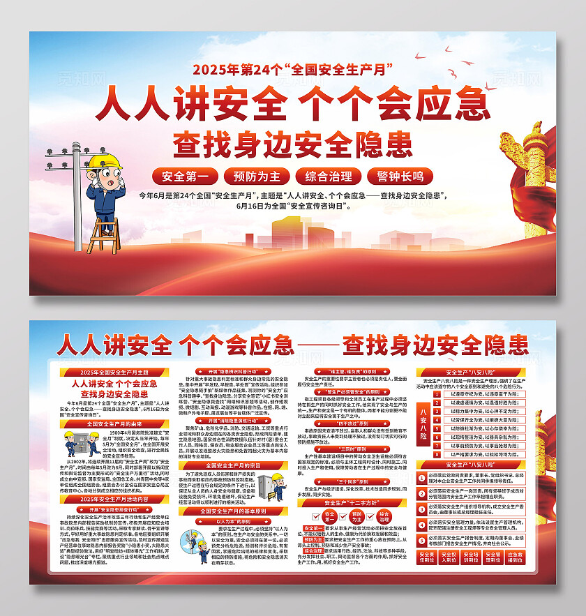 2025年安全生产月展板