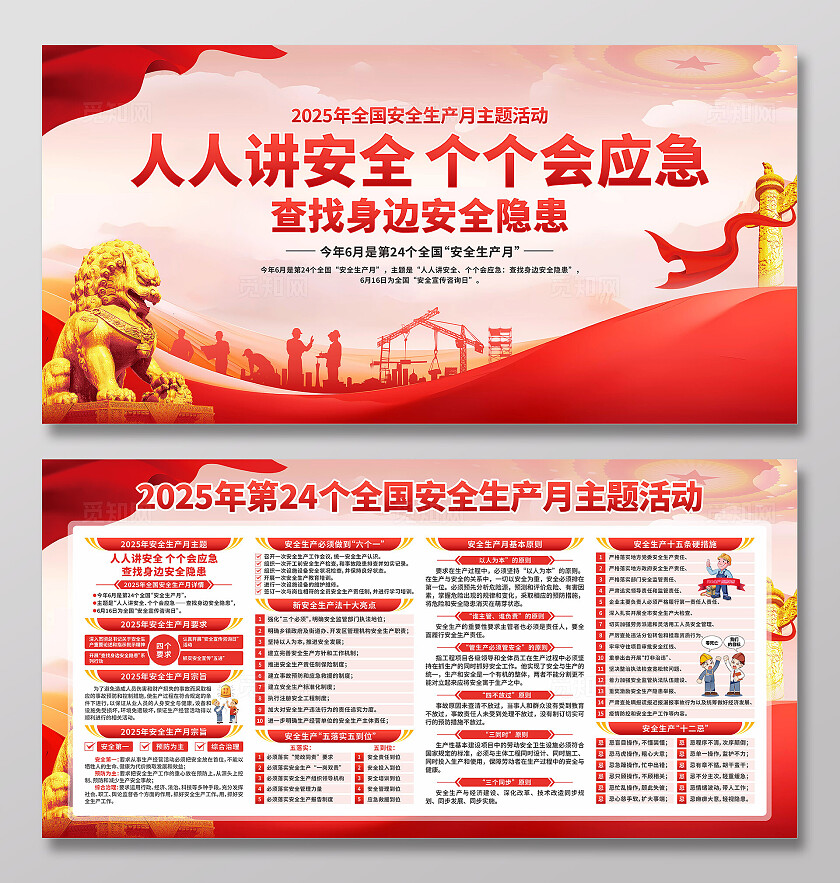2025年安全生产月展板