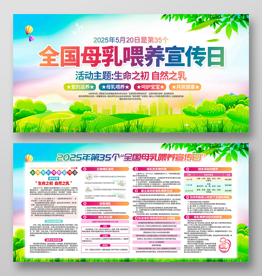 开展2025年全国母乳喂养宣传日活动主题母乳喂养展板