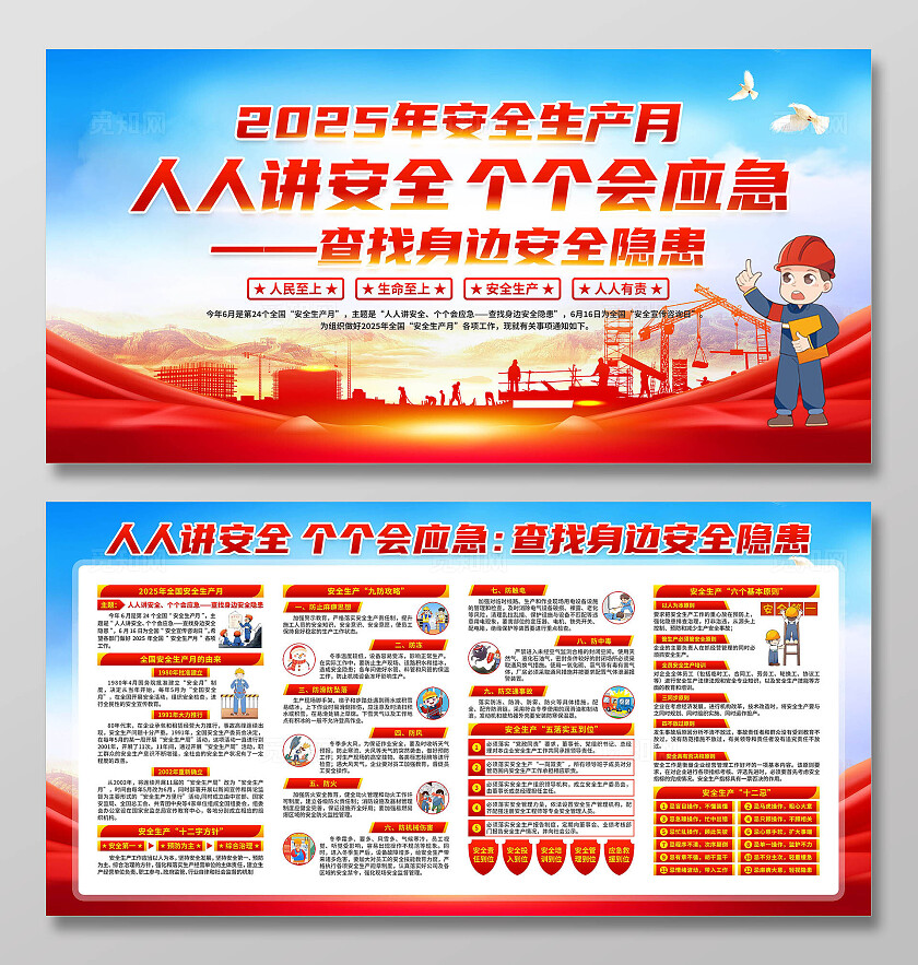 2025年全国安全生产月安全生产月展板