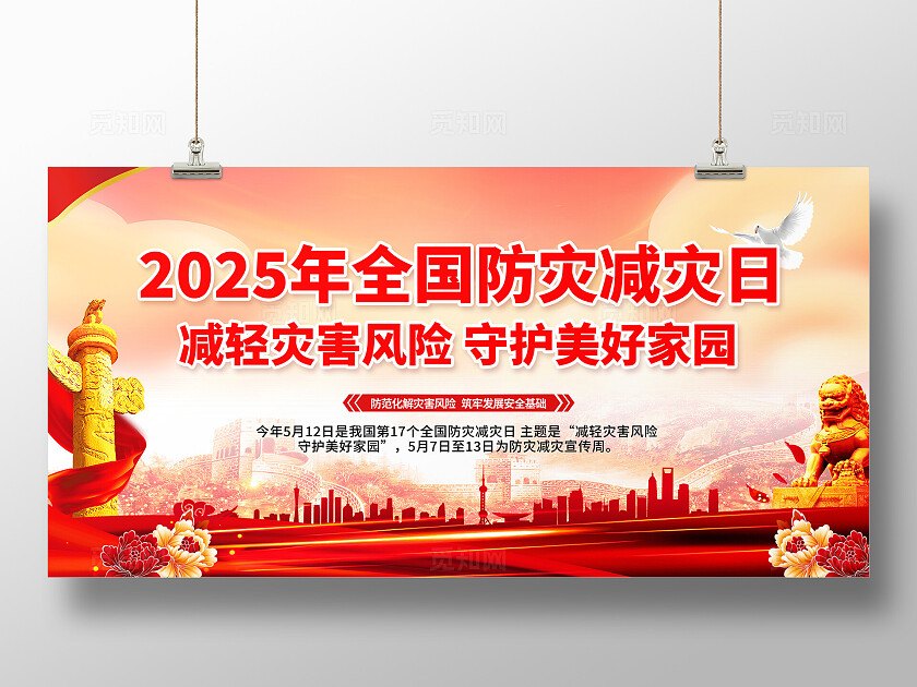 2025年全国防灾减灾日展板