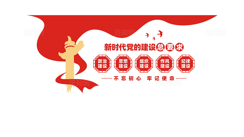 新时代党的建设总要求党建文化墙