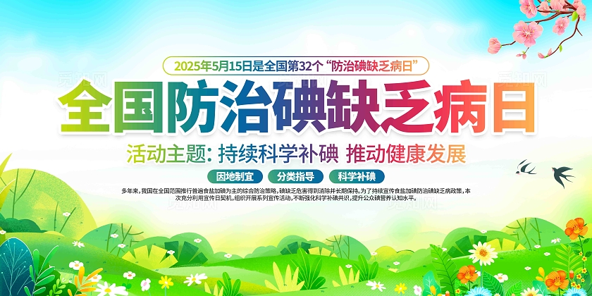 开展2025年防治碘缺乏病日宣传活动主题全国防治碘缺乏病日展板