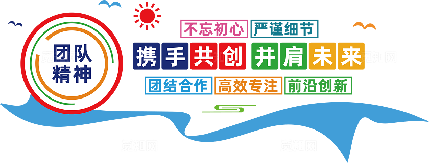 携手并进共创未来企业励志文化墙