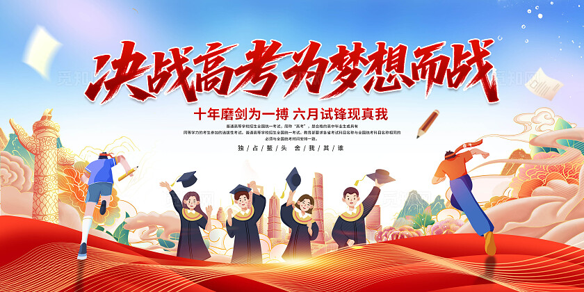 决战高考展板