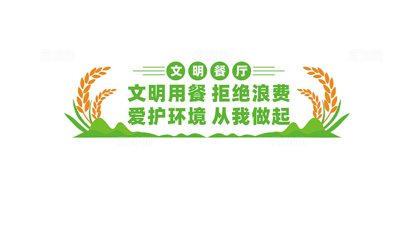 校园学校餐厅食堂文化墙宣传标语