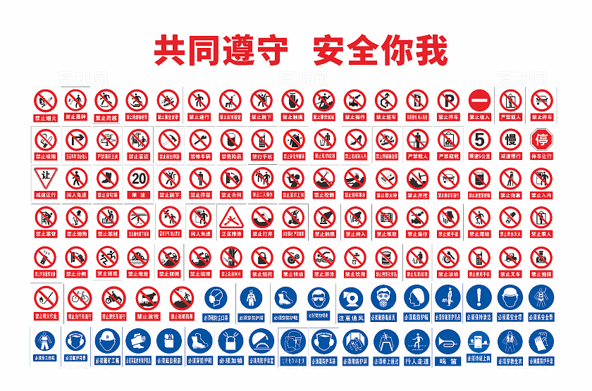 公共场所安全标识  安全警示标识   保障安全警示标识     遵章守纪警示标识