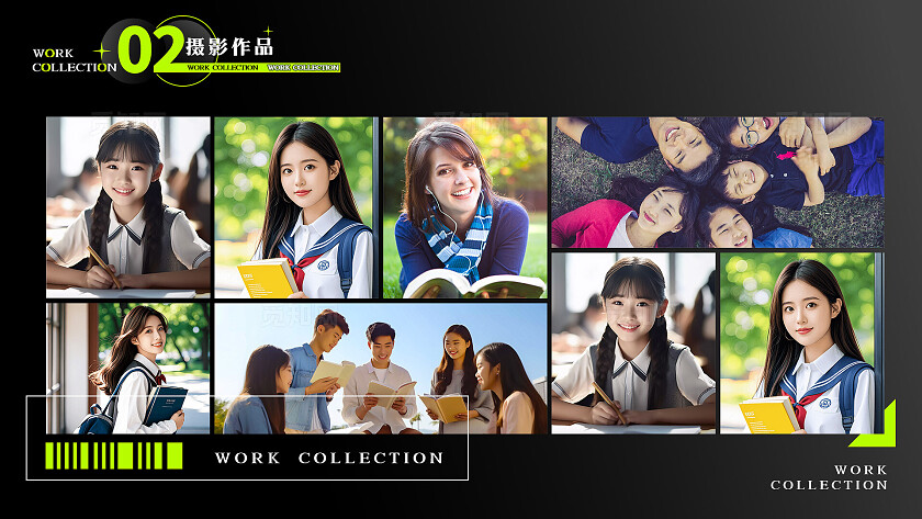 黑色极简时尚作品集平面毕设作品集设计师面试时尚毕业季作品集