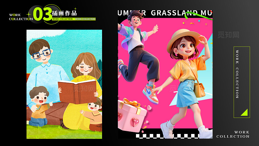 黑色极简时尚作品集平面毕设作品集设计师面试时尚毕业季作品集