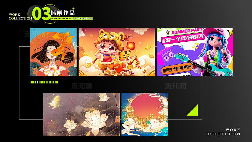 黑色极简时尚作品集平面毕设作品集设计师面试时尚毕业季作品集