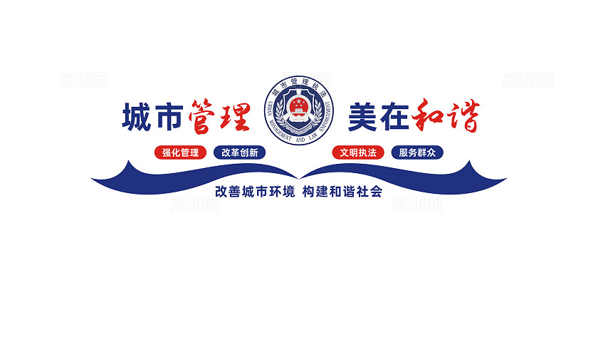 城市管理文化墙形象墙标语