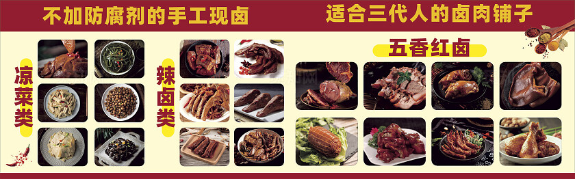 卤味招牌门头菜单菜图