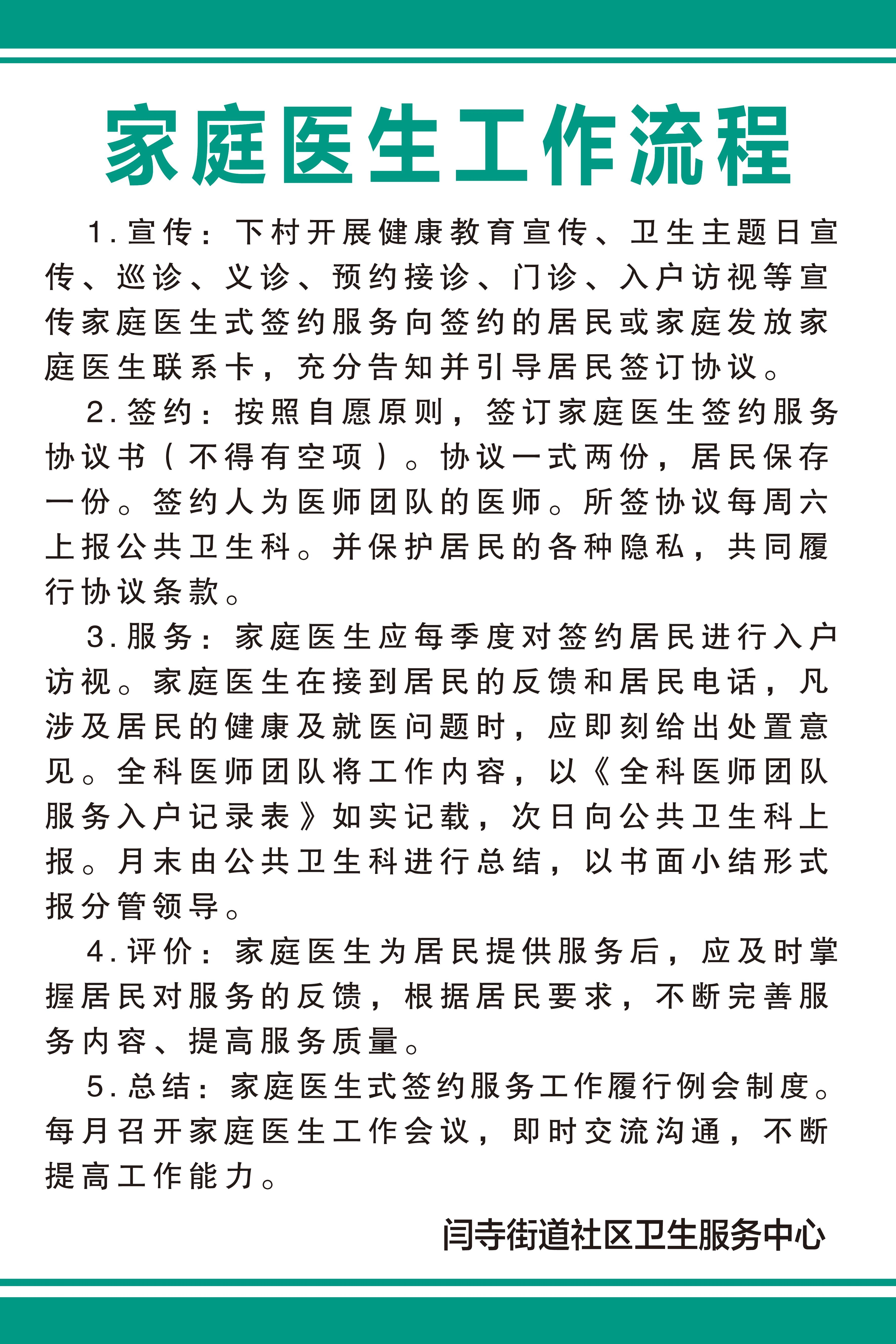 家庭医生工作流程图片