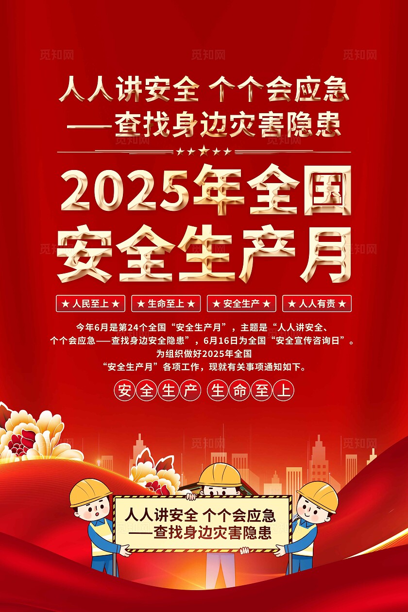 安全生产月海报
