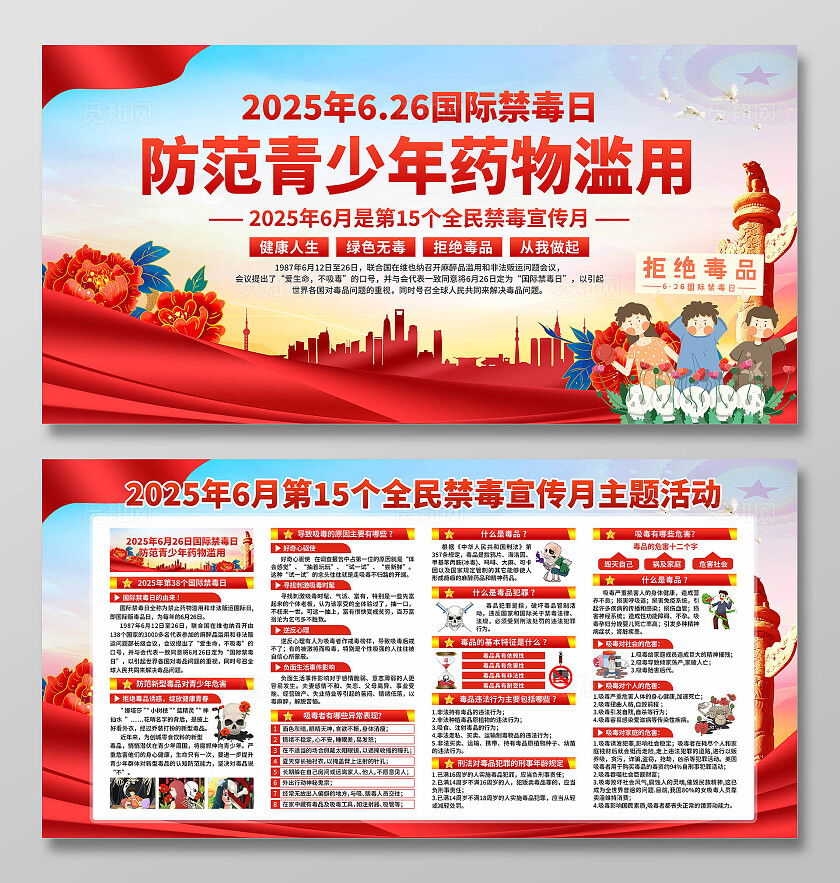 国际禁毒日展板
