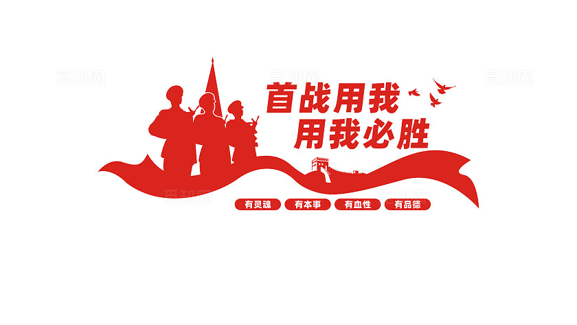 首战用我用我必胜部队军队警营文化墙标语